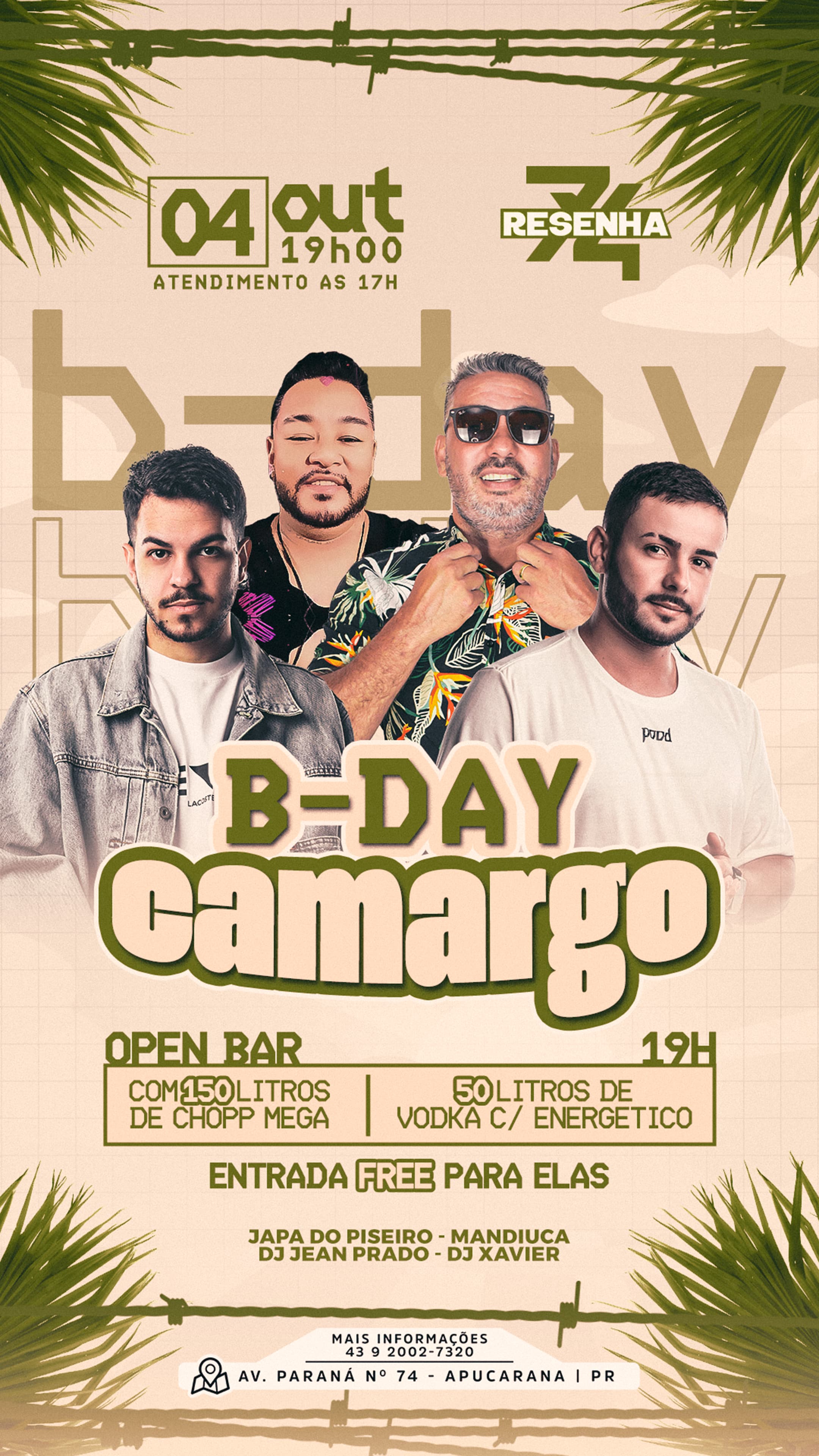 B-day Camargo no Resenha 74 