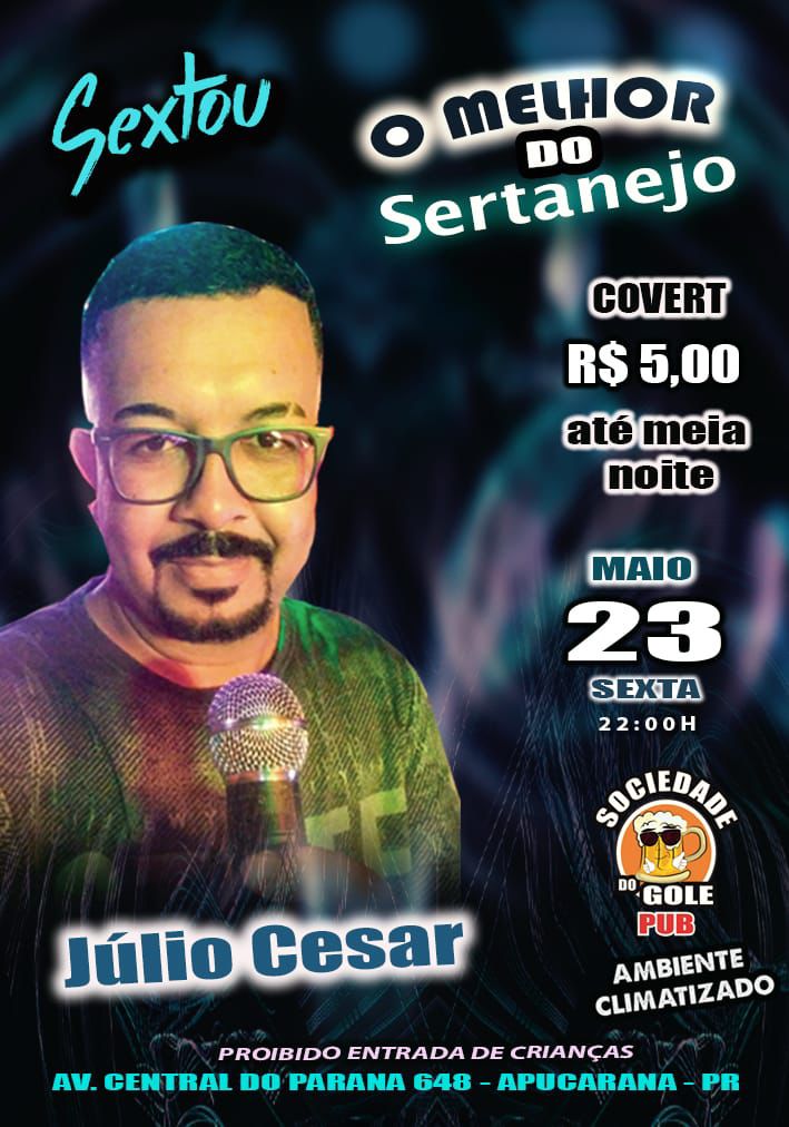 Júlio Cesar na Sociedade do Gole Pub 